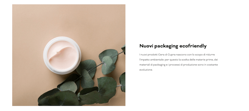 Nuovo packaging ecofriendly Cera di Cupra