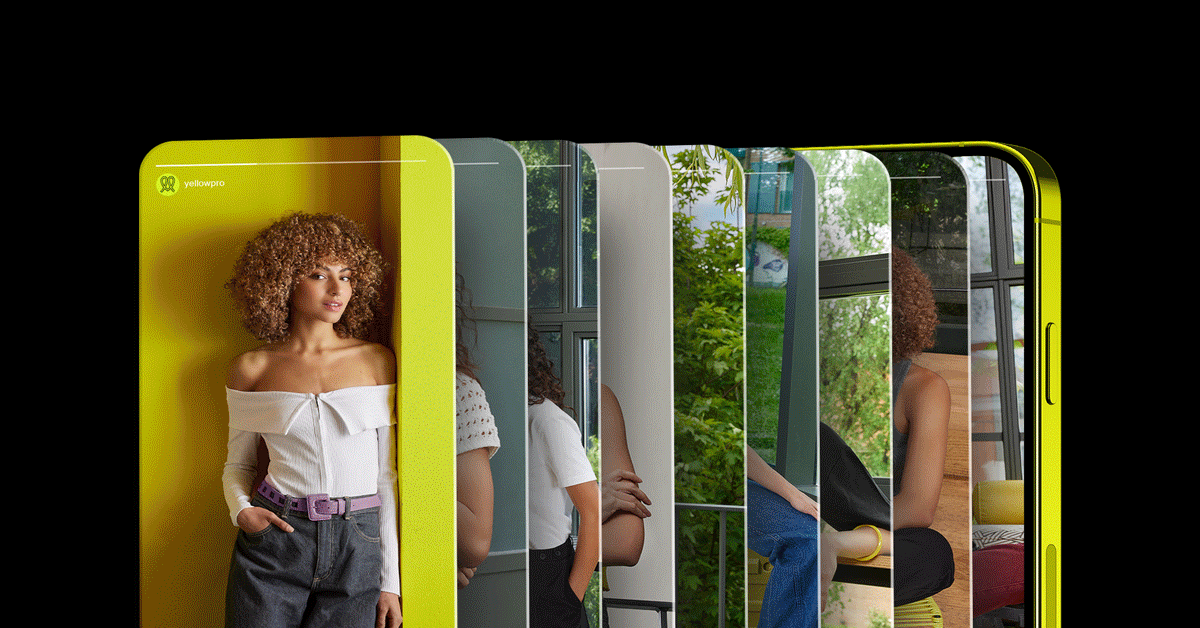 Gif con gli scatti realizzati per il video mood di Yellow Professional