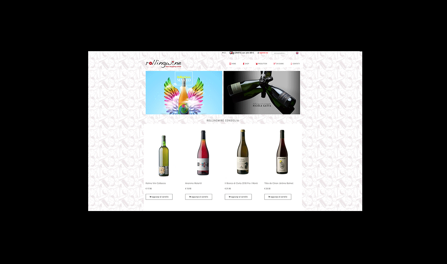 Redesing eCommerce Rolling Wine