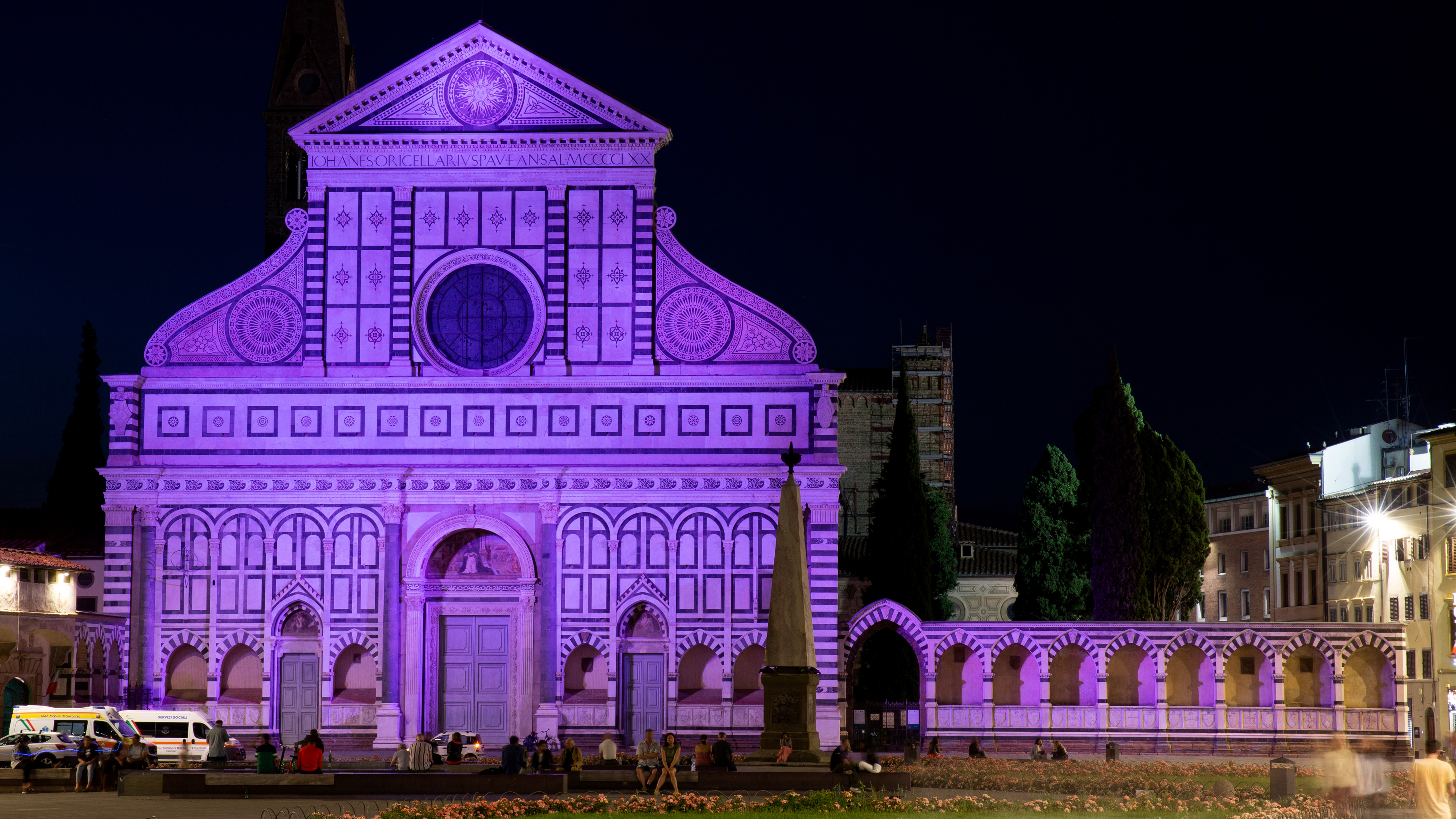 immagine statica di Firenze Santa Maria novella illuminata da Signify Italia